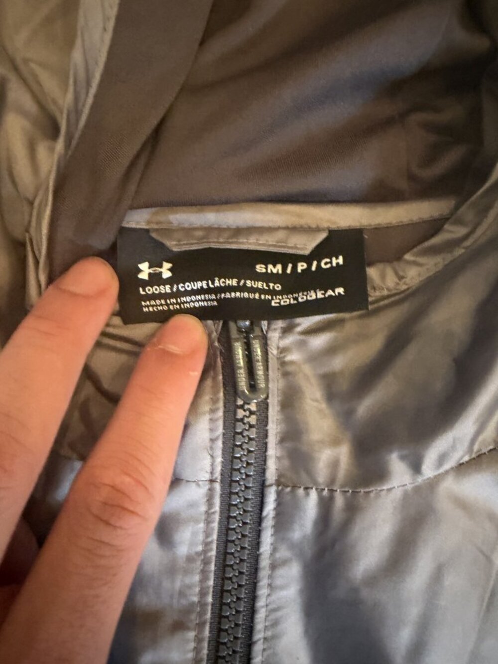 Under Armour Gray Hooded Jacket S